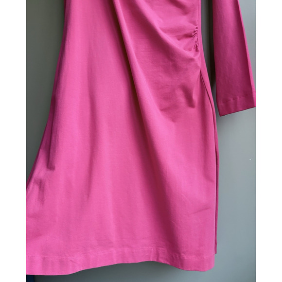 Soft Surroundings Wear Anywhere Dress Stretch Knit Pink Faux Wrap V-neck XL - Picture 12 of 15